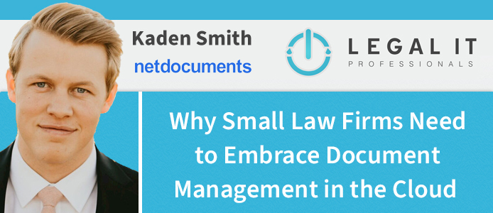 *** Guest Post Alert ***

Why Small Law Firms Need to Embrace Document Management in the Cloud - 

bit.ly/3vZY4gy

#LegalIT #Legaltech #Lawtech <a href="/NetDocuments/">NetDocuments</a>