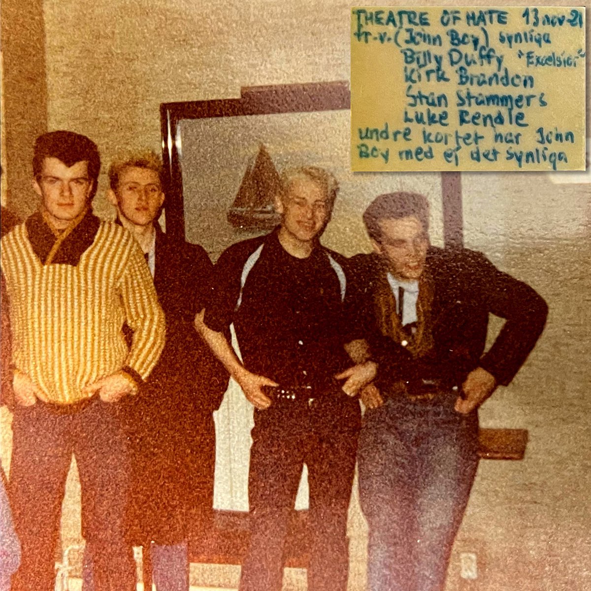 TheBillyDuffy's tweet photo. #TBT Theatre of Hate.
Big thanks to Tony Jadermark in Sweden for sending through this pic taken when we stayed at Hotel Excelsior in Gothenburg in November 1981.
#BillyDuffy #TheatreOfHate #KirkBrandon @kirkbrandon #StanStammers @StammersStan #LukeRendle #JohnBoyLennard https://t.co/XsRhh3jvdC