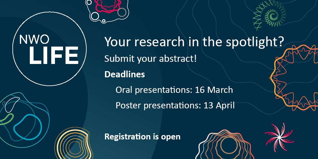 NWO Nieuws (@nwonieuws) on Twitter photo Calling all #lifescientists! It is now possible to register and submit an abstract for #NWOLife2023. A place to explore, connect, discuss and get inspired by all things happening in the Dutch field of Life science. 👉nwolife.nl/news/would-you… Calling all #lifescientists! It is now possible to register and submit an abstract for #NWOLife2023. A place to explore, connect, discuss and get inspired by all things happening in the Dutch field of Life science. 👉nwolife.nl/news/would-you…