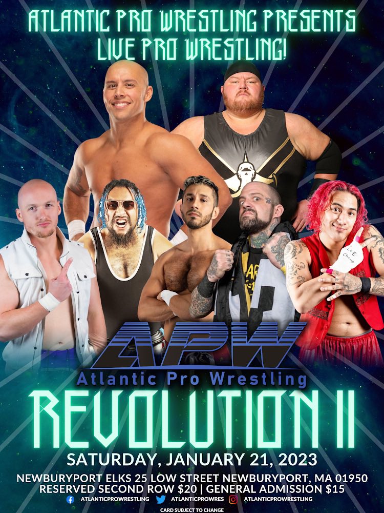 Atlantic Pro Wrestling on Twitter "LESS THAN 20 RESERVED 2nd ROW SEATS REMAINING 20ea. We will