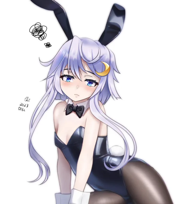 バニー弥生(うーちゃんに騙された姿) #艦これ #艦これ版深夜の真剣お絵描き60分一本勝負#艦これ版真剣お絵描き60分一本勝負_20230112 