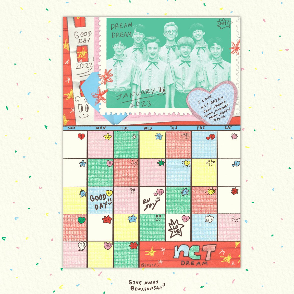 enjoysunsan's tweet photo. give away january poster nct dream ⛄️

: https://t.co/2ZR5d08Cp2 https://t.co/fqbWKBovWJ