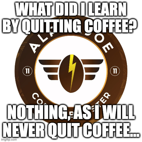 WillBrink's tweet photo. True story 😎
Coffee is great, but AlphaJoeCoffee Booster takes your coffee to an 11!
#coffee #coffeeshop #coffeeboost #coffeetime #creatinemonohydrate #creapure #alphajoe #willbrink https://t.co/PR7c2bIzub