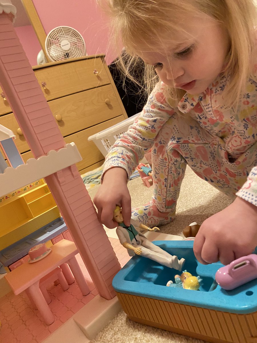 Love watching my little enjoy the dollhouse I used to play with!