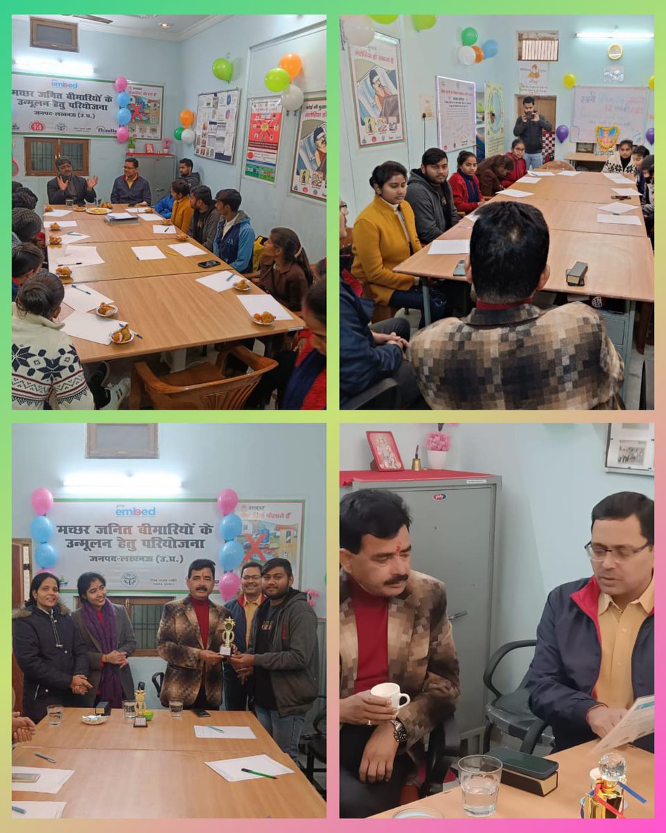 Celebrated 26th National Youth Festival-2023 at EMBED Office, Lucknow with youth Volunteers in the presence of Mr. Pradeep Singh, Asst. Director NYKS UP, Dr. Sudesh Kumar State entomologists and President of Urban Youth Clubs- Civic Action Lucknow.