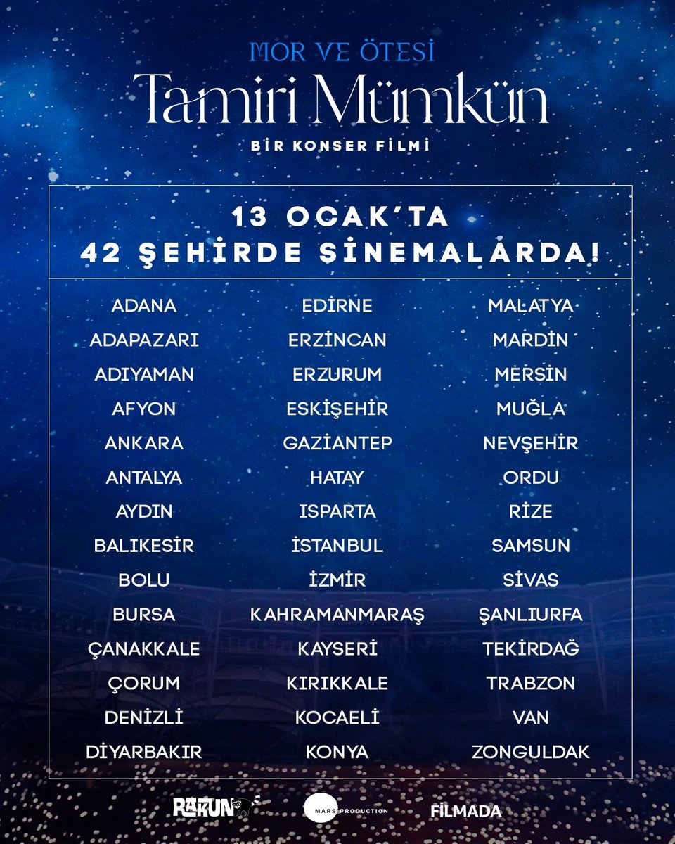 Tamiri Mümkün yarından itibaren 42 şehirde sinemalarda! 💜🔥