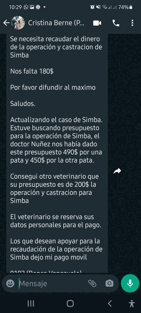 PerroUsuario's tweet photo. RT @maritesotelo: Se necesita recaudar el dinero de la operación y castración de #Simba dálmata de #VillaZoila Nos faltan 180$. Entregan a Simba el día jueves 12/01/2023
Cada granito cuenta. D antemano muchísimas gracias. 
☎️ 04142423646  https://t.co/RDRhYJ2wMw