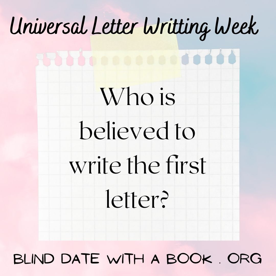 blinddatewbook's tweet image. Anybody know this off the tops of their heads? I didn't!

Comment to guess as we keep celebrating Universal Letter Writing Week!

#blinddatewithabook #letterwritingweek #quiz #QuizTime