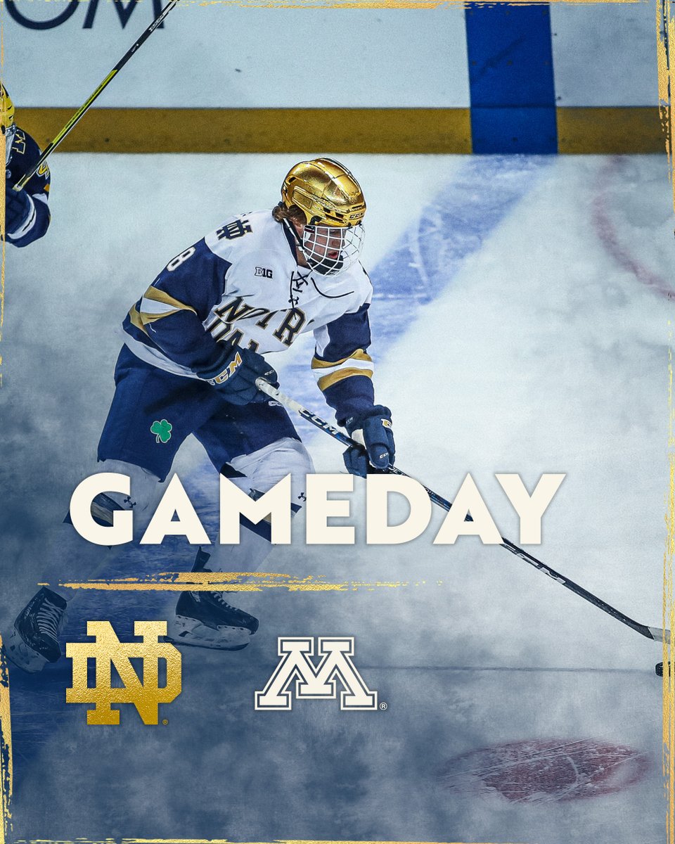 NDHockey's tweet photo. 𝘿𝙤𝙣'𝙩 𝙎𝙩𝙤𝙥 𝘽𝙚𝙡𝙞𝙚𝙫𝙞𝙣' ... it's game day.

🆚 #2/2 Minnesota
⏰ 7:05 p.m.
📈 https://t.co/lGb69HtPGb
📻 https://t.co/dhUJa1ni0T 
💻 @peacock

#GoIrish https://t.co/JteKIWl1eQ