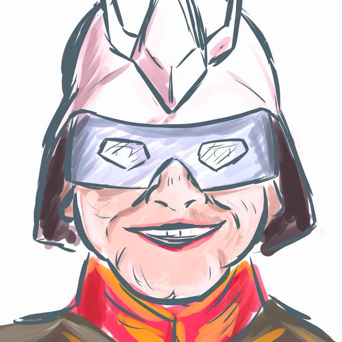 ケツアゴシャアを描こうと思ったのにおばあちゃんみたいになっちゃった 