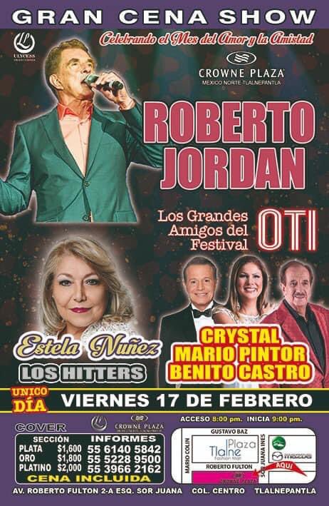 Este viernes 17 de Febrero estaremos celebrando el mes del amor y la amistad con una gran cena show. 

¡No se lo pueden perder!