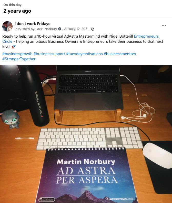 I don't work Fridays (@dontwork_friday) on Twitter photo 2 years ago 😲 <a href="/TheEntCircle/">Entrepreneurs Circle</a> !
Still living & breathing Ad astra ✨...
Still getting feedback & questions from attendees...
Still got the Cheshire Cat 😸 but upgraded to a larger one...
And with The EC again today (but for a different #Mastermind) !
#adastra #entrepreneur 2 years ago 😲 <a href="/TheEntCircle/">Entrepreneurs Circle</a> !
Still living & breathing Ad astra ✨...
Still getting feedback & questions from attendees...
Still got the Cheshire Cat 😸 but upgraded to a larger one...
And with The EC again today (but for a different #Mastermind) !
#adastra #entrepreneur