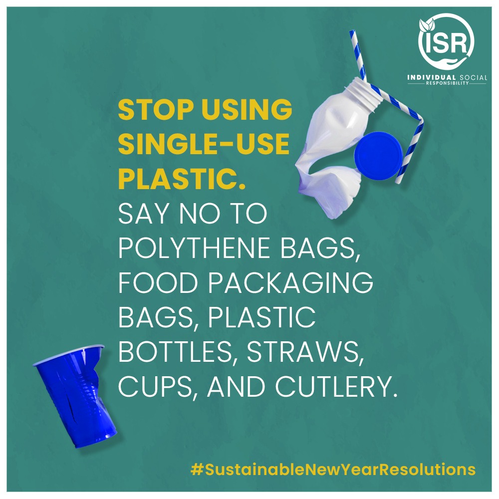 IsrMovement's tweet photo. Switch to better practices for yourself &amp; the environment in the new year spirit!

#SustainableNewYearResolutions #NoToSingleUsePlastic 
#SaveThis #SustainableResolutions #NewBeginnings #BetheChange #ISRMovement #ISR #IndividualSocialResponsibility #BeTheChangeYouWantToSee #2023 https://t.co/nFaxe2I1RH