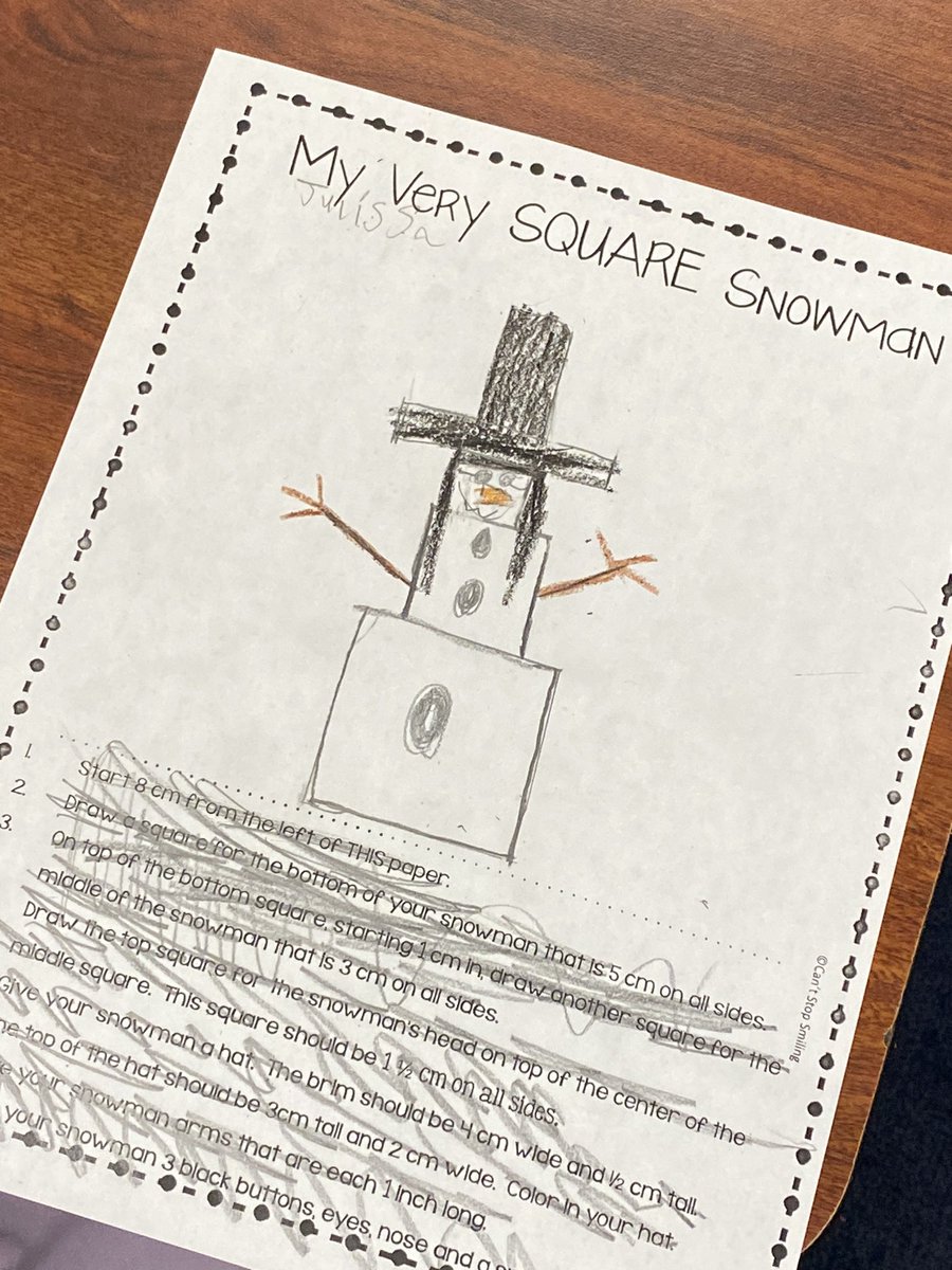 My favorite memory from winter break was playing with my dog in the snow! We tied our measurement unit into my favorite memory while making some very square snowmen this week! 🐶🐾❄️📏#WEareLakota #NeedToSucceedCECS <a href="/Creeksidetweet/">Creekside ECS</a>