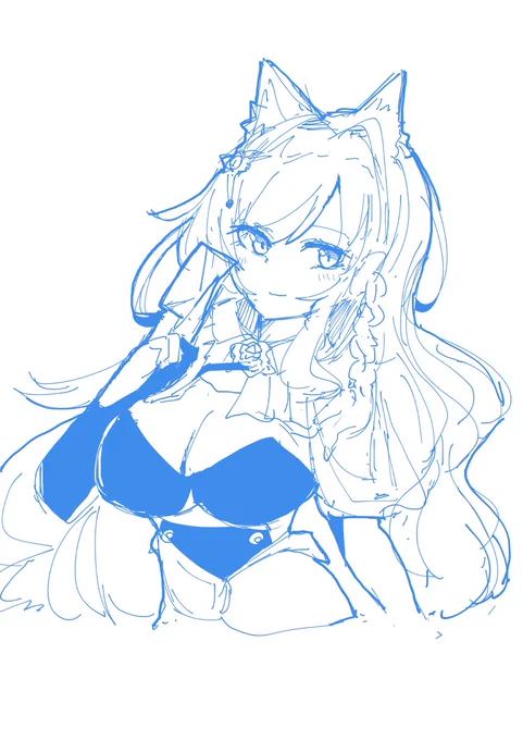 明日引くための触媒用の絵のラフ 