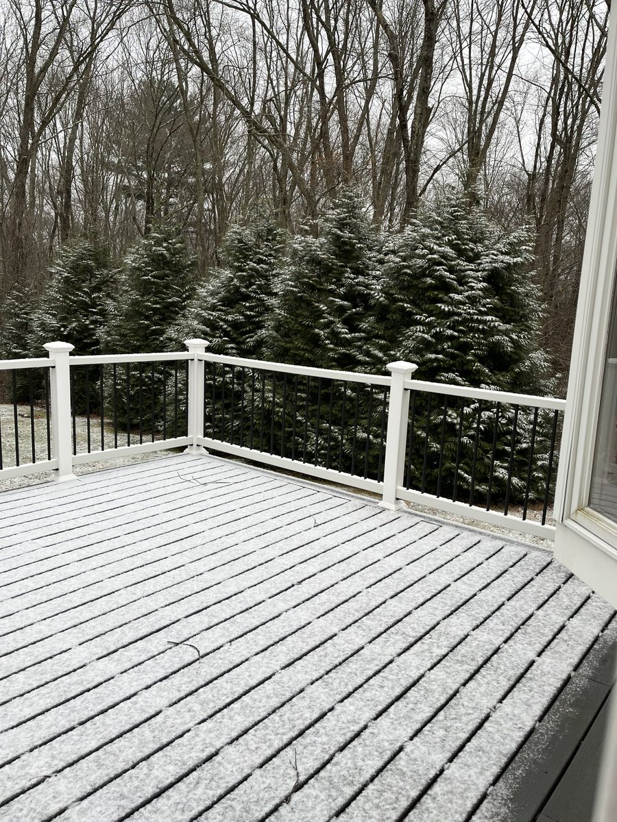 A dusting of snow here in Bolton, Connecticut!