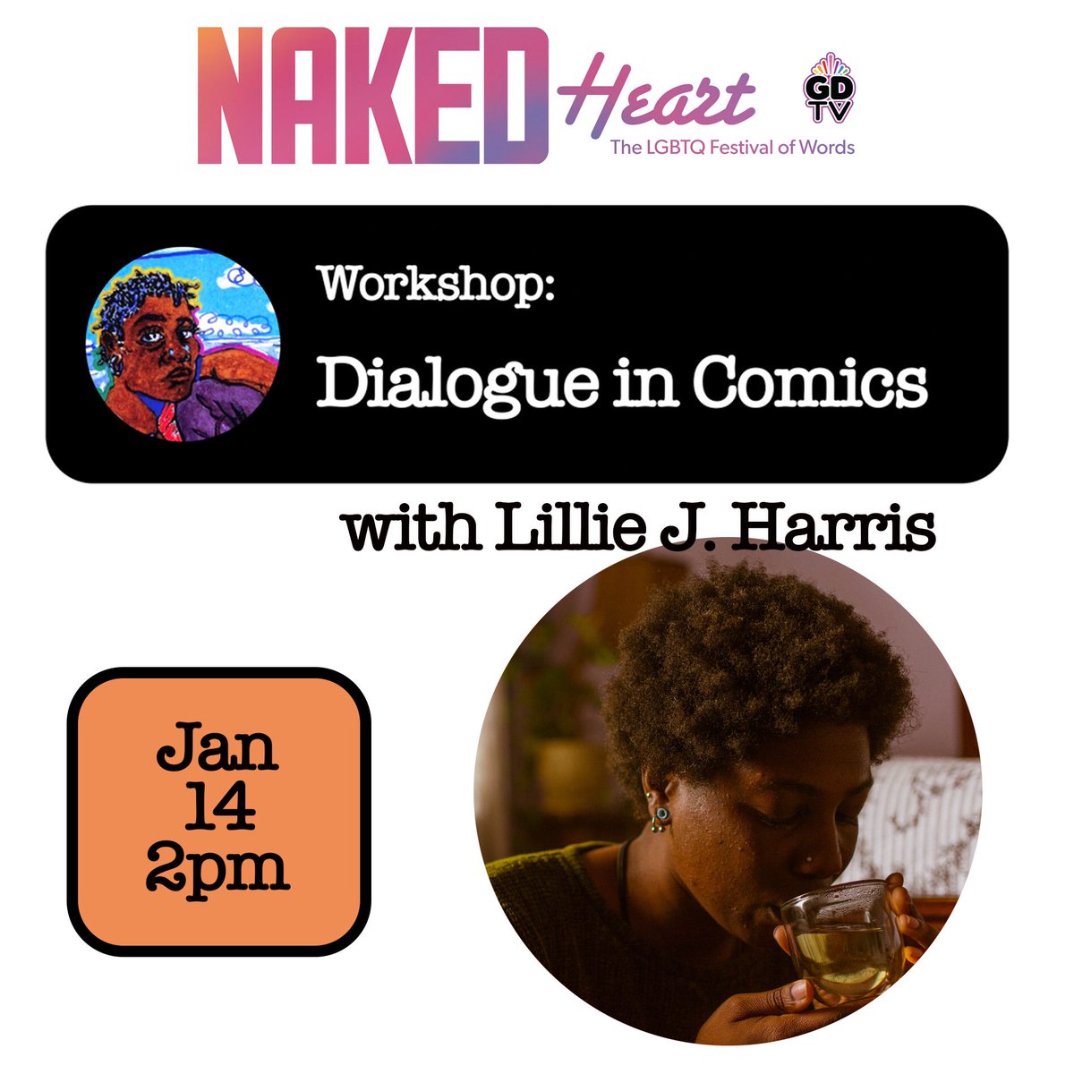 I’m giving a free workshop on Saturday through <a href="/gladdaybooks/">Glad Day Bookshop</a> and <a href="/nakedheartfest/">Naked Heart Festival</a> on dialogue in comics!!! If you’ve ever heard me talk casually about this topic before then you know how passionate I am about it 🔥 Link to register is below!