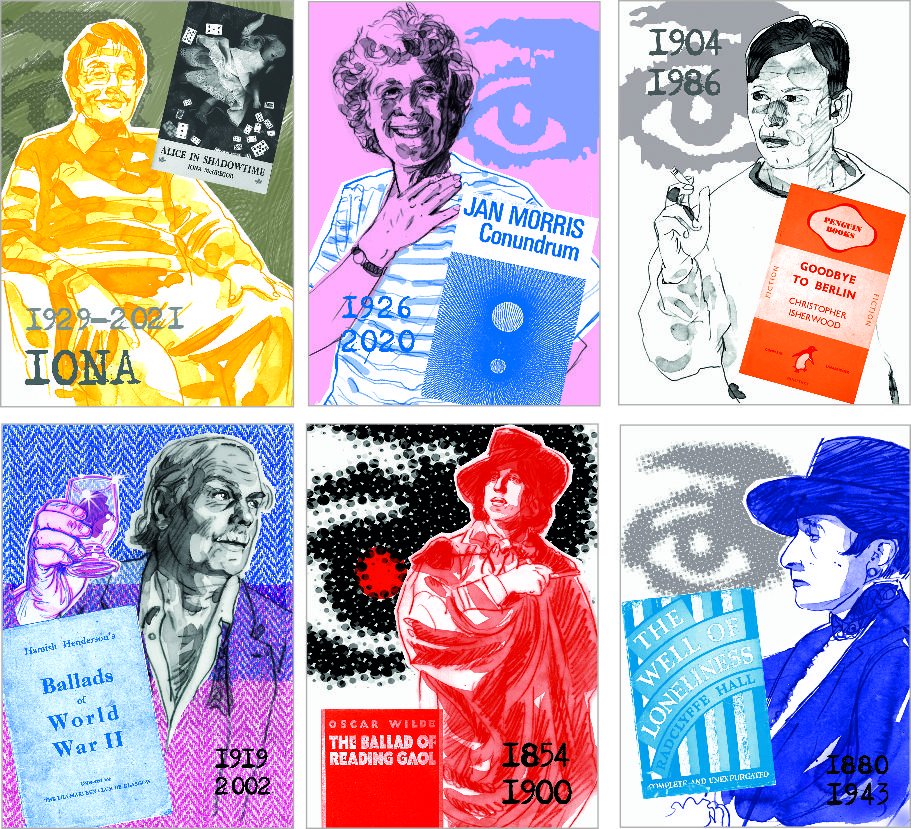 menacesof2019's tweet photo. Our range of Queer Writers postcards, bookmarks and poster cards designed by Kate Charlesworth is now available for you internet shoppers on NuMonday. Here's the link but or just search Queer. Happy NuMonday shopping. https://t.co/BVC7AgFF9K Please share and tell you friends. https://t.co/PBSvWcgASR