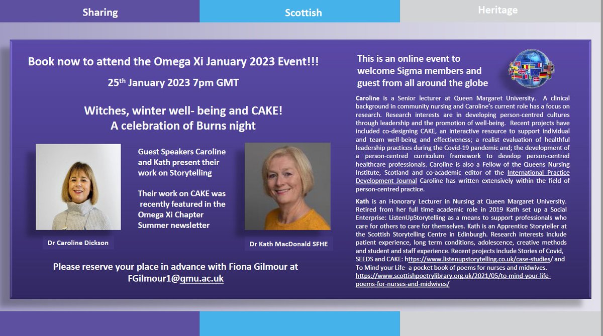 Book now to attend our January event with @cawdickson and @kathmac630 , 25th @7pm GMT 💜 @TemmyT99 @KarenRennie12 @juleschurchy @RegionSigma @lwestcott1 @Milagros1Elia @CathClarissa @AilsaMcMillan1 @Kat1eD @AminathRinzy @HonorMacgregor @ClareCable @MrsBosanquet @FreyaESewell