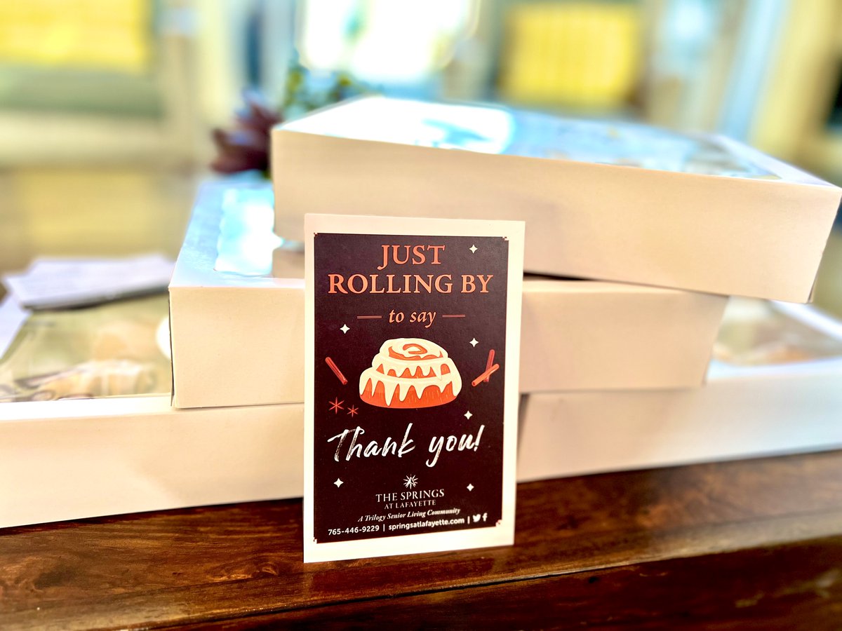 S_Lafayette's tweet photo. We want our local first responders to know how much we 💗 APPRECIATE 💗 their dedication to our community. Our Sales Team has been rolling by this week to drop off cinnamon rolls prepared by our own Chef Peter! https://t.co/O5IAsSehbt