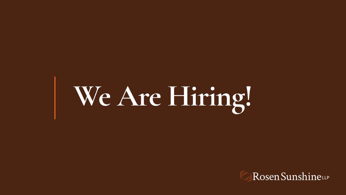 Rosen Sunshine LLP tweet media