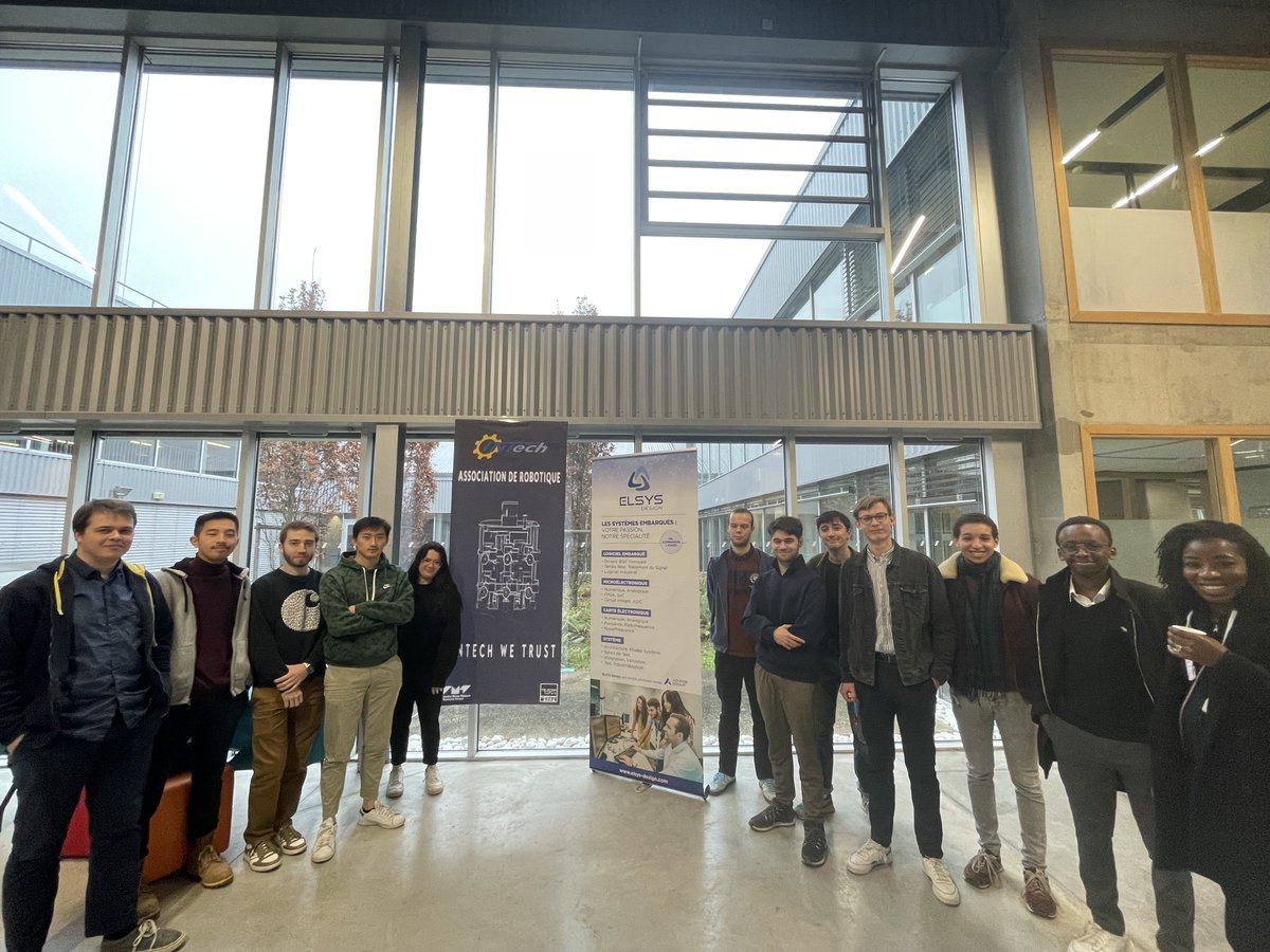 Club_INTech's tweet photo. Le 6 décembre dernier nous avons partagé un petit déjeuner avec Nouédy BAH LECLERT pour @ELSYSDESIGN , l’occasion de discuter de robotique et du monde de l’entreprise avec notre nouveau parrain. 

#elsysdesign #clubrobotique https://t.co/sCghRimTEt