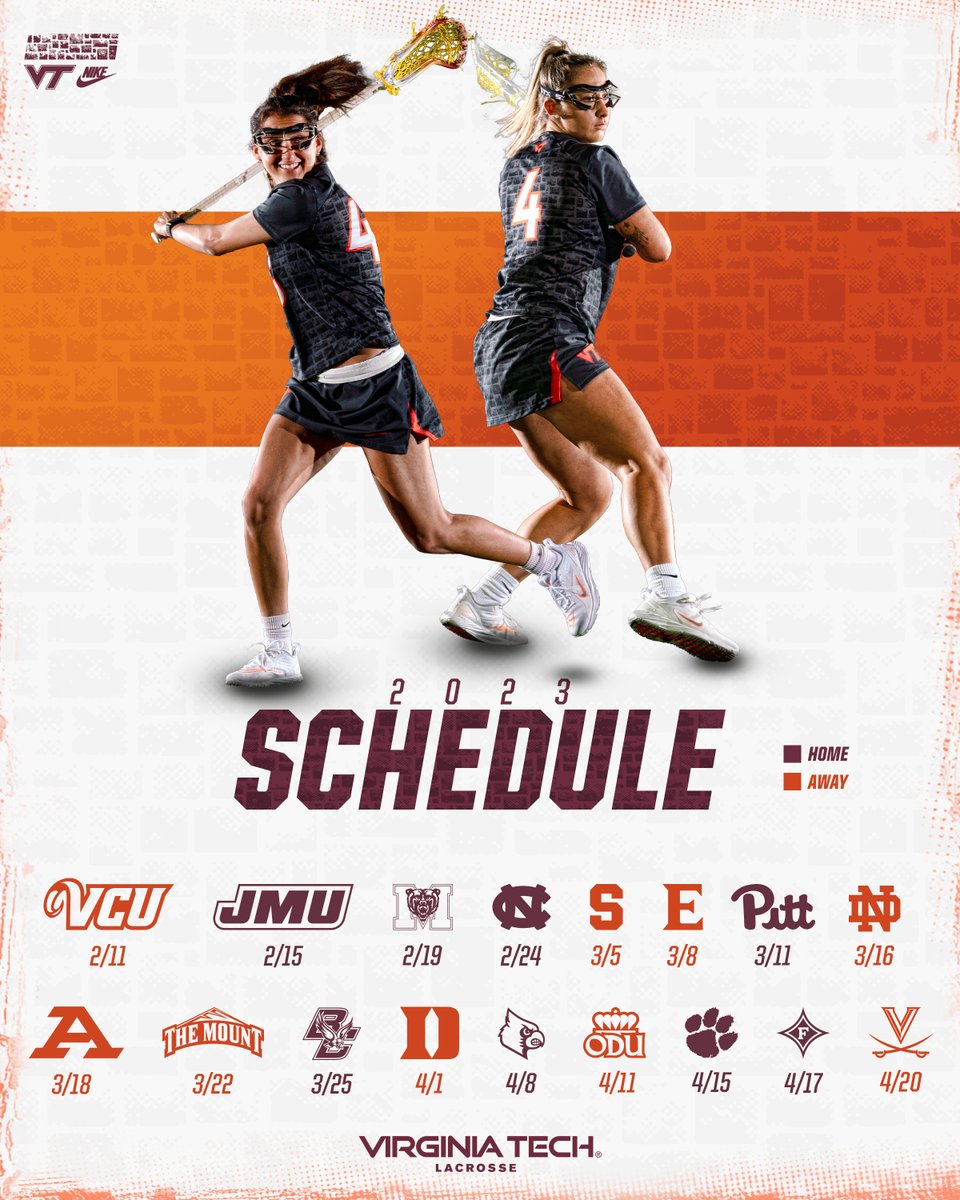 𝙀𝙭𝙘𝙞𝙩𝙞𝙣𝙜 𝙩𝙞𝙢𝙚𝙨 𝙖𝙝𝙚𝙖𝙙 🔜

Check out our 2023 schedule ⬇️

🗞 » vthoki.es/RooqQ
🗓 » vthoki.es/eBYQg

#Hokies 🦃🥍