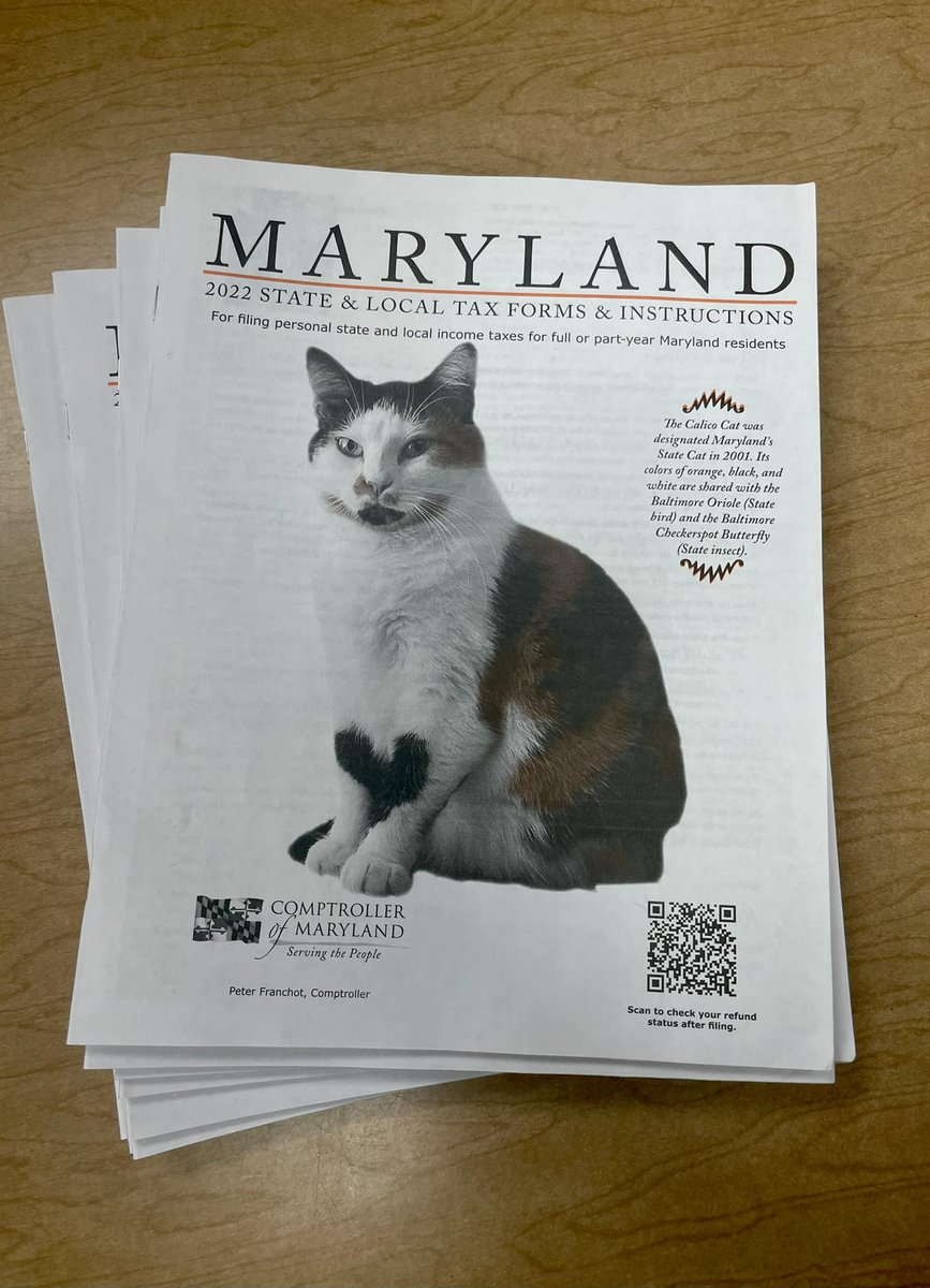 The Maryland 2022 state & local tax forms and instructions are available at the Crisfield & Princess Anne branches. Stop in and pick up a copy! #taxtime #2022taxes #MD #stateandlocaltaxes #freeforms