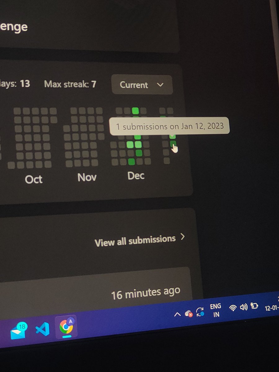 aayushi9372's tweet photo. Day 2: 
- Solved one problem on Leetcode
- Started learning python today!
#100DaysOfCode #DSAWithKunal https://t.co/izqhqhwcBT