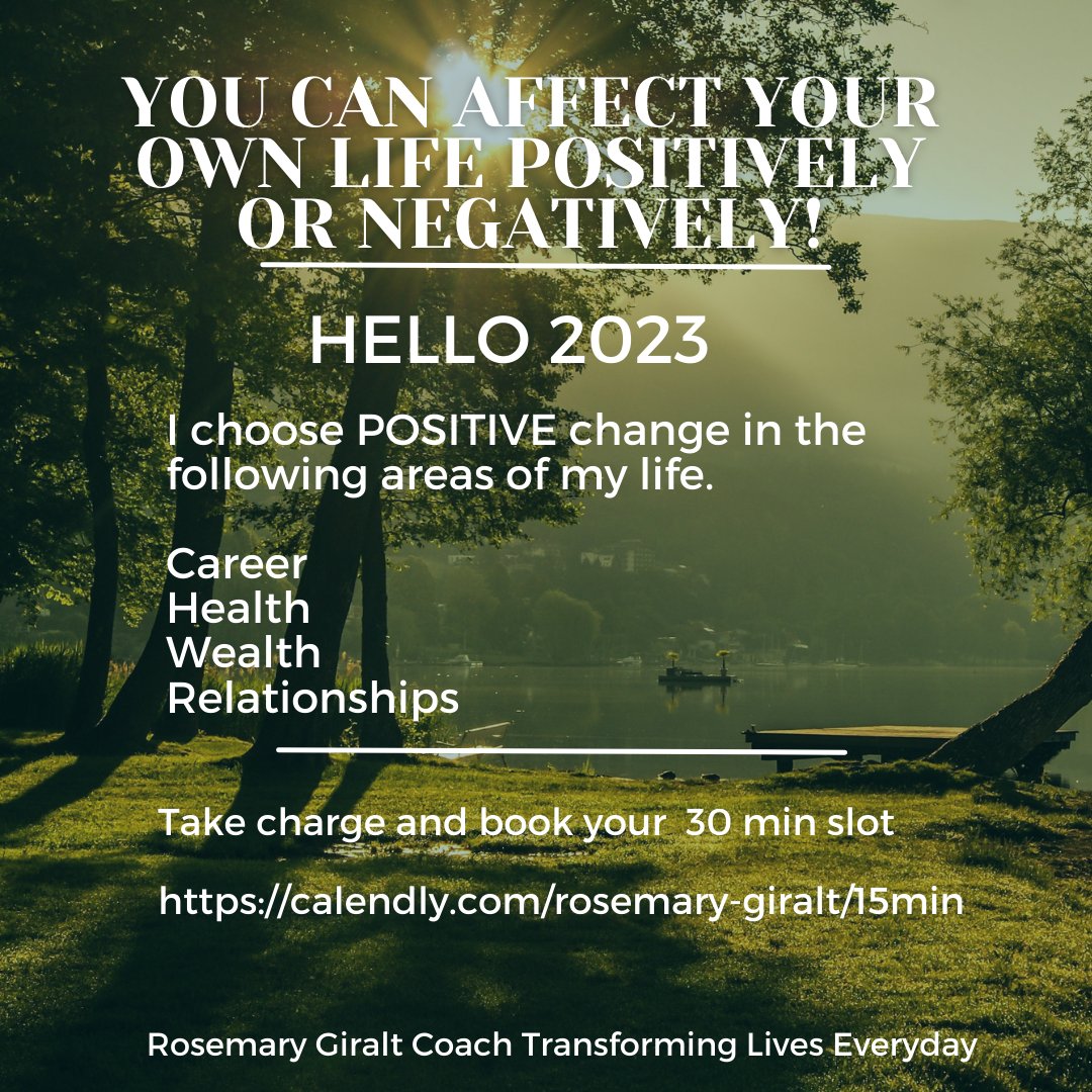 2023 You Choose POSITIVE in Health, Wealth, Career and Relationships

Click on  link below to book your spot 

calendly.com/rosemary-giral…