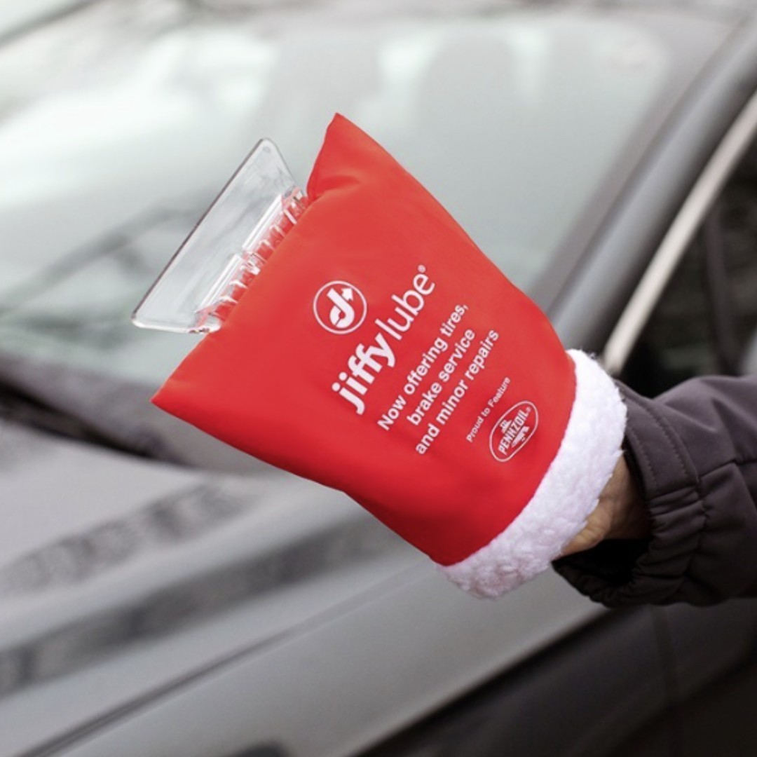 It's Icy Windshield season!  Let #jiffylube help make the task a little easier with our warm and fuzzy mitten ice scraper! Receive a free ice scraper with any radiator or transmission fluid exchange, while supplies last! 
#JiffyLubeIndy #JiffyLubeofIndiana #WinterWeather