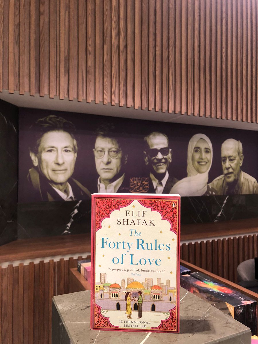 rawazinbookshop's tweet image. Title: #fortyrulesoflove 
Author: #elifşafak #elifshafak 
Price (Inc. vat): 5.3 OMR
Available in our #Mall_Of_Oman branch and website.