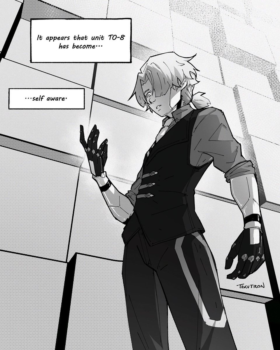 OC // ᴀ ᴘᴜᴘᴘᴇᴛ ʟᴏᴏsᴇʟʏ sᴛʀᴜɴɢ

drew a manga styled piece of the android boi! With his new design and everything ✨
#illustration #manga #originalcharacter