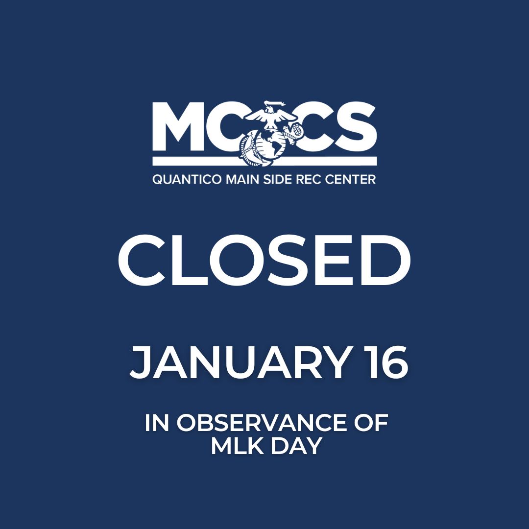 #MCCSAlert The Main Side Rec Center will be CLOSED January 16 in observance of Martin Luther King Jr Day! CLick the link in our bio to upcoming evetns and closures!!