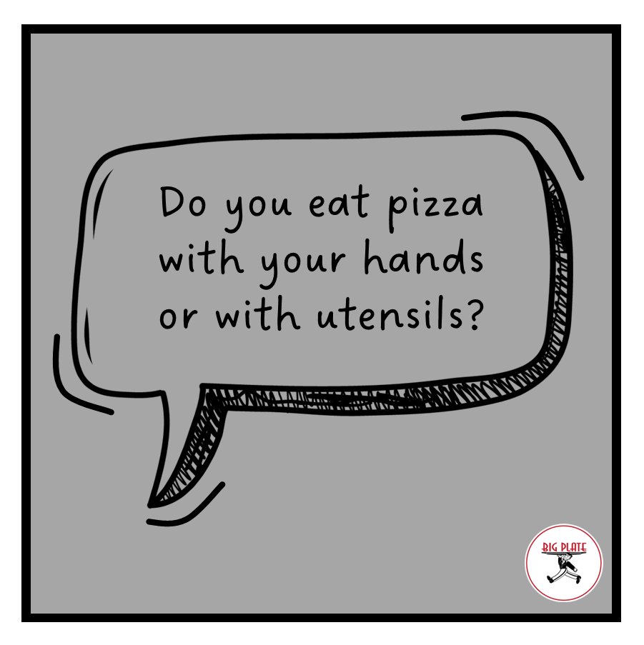 BigPlateSupply's tweet image. No judgment. Just curiosity. 🍕

#TalkToUs #ConversationStarter #AnswerTheQuestion