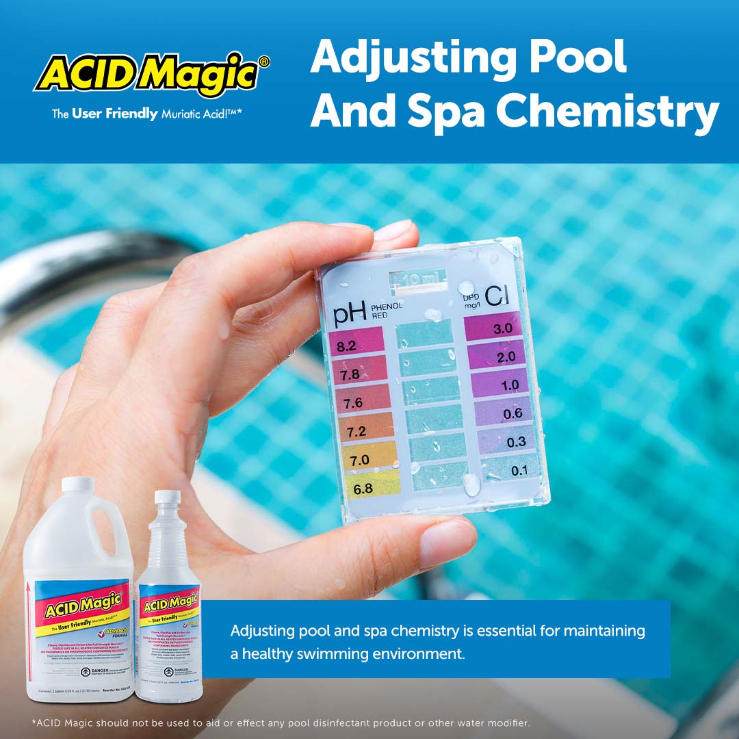 AcidMagicUSA's tweet image. Balancing pool chemistry can definitely be a challenge! Learn how to properly maintain a healthy pool here: bit.ly/HTU-Adjusting-…

#ACIDMagic #PoolChemistry