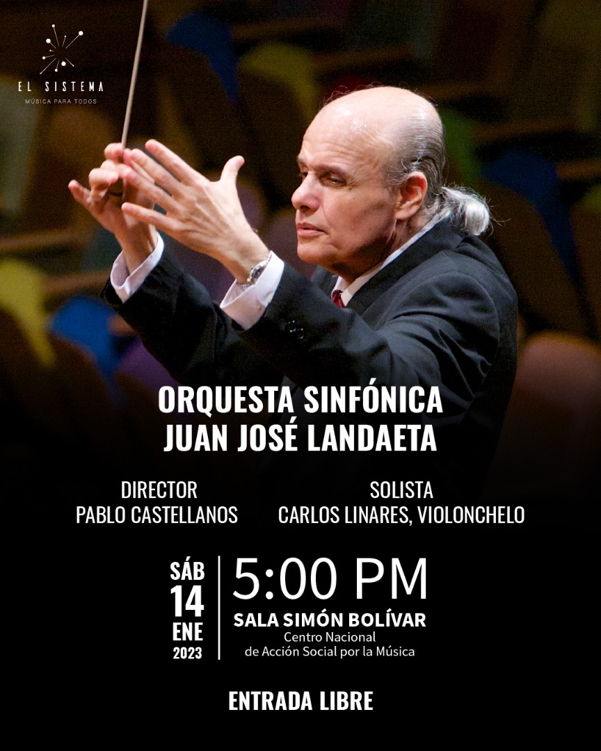 QuebradaHonda_'s tweet photo. Damos inicio a esta primera temporada de conciertos en nuestra #SalaSimónBolívar con la Orquesta Sinfónica Juan José Landaeta bajo la batuta del maestro Pablo Castellanos y la participación del solista Carlos Linares.

La cita es este sábado #14Ene a las 5:00 PM con #EntradaLibre https://t.co/KG3V6tFtQu