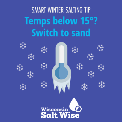 Did you know?!

Salt isn’t effective below 15 degrees. When temperatures dip, switch to sand for traction to protect your pavement and our freshwater. Learn more Salt Wise tips during Salt Awareness Week, Jan. 24-28. 

#saltwisehacks  #SaltAwarenessWeek #WISaltWise #NEWSC