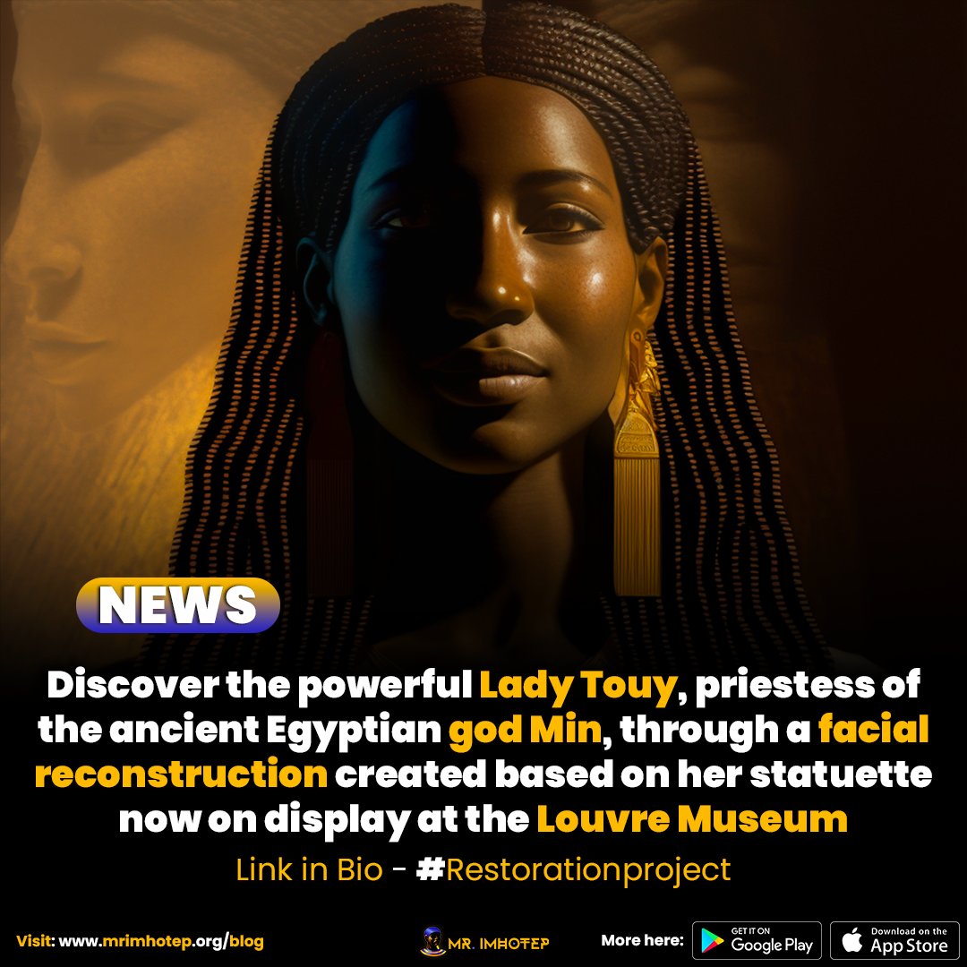 Mister_Imhotep's tweet image. Do you know her story? bit.ly/3ZuLGm4 #imhotepfacts #restorationproject