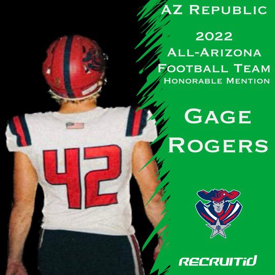 Congratulations to <a href="/alaqcfootball/">ALA QC Football</a> 2023 DE <a href="/RykerScott35/">Ryker Scott</a> 2023 DE <a href="/gagerogers_42/">Gage Rogers</a> on being named to the AZ Republic ALL-ARIZONA Team as Honorable Mention. <a href="/tsdevil64/">Travis Scott</a>