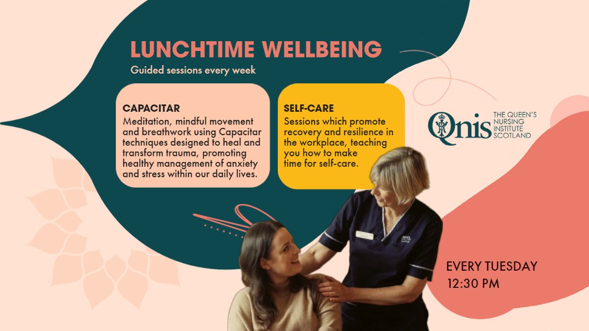 Our Lunchtime Wellbeing Sessions are continuing in 2023 😌

Join us next Tuesday at 12:30pm where we will practice breathwork.

We're open to all who work in health and social care so spread the word to your colleagues👩‍⚕️

Register here 👉 bit.ly/3EkLGga