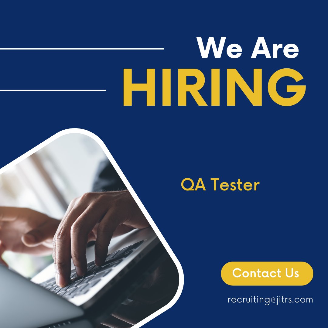 📣 We're Hiring 📣
JIT is looking for a QA Tester to join our team.
To learn more visit the link below 👇🏼

jitrs.com/job/servicenow…