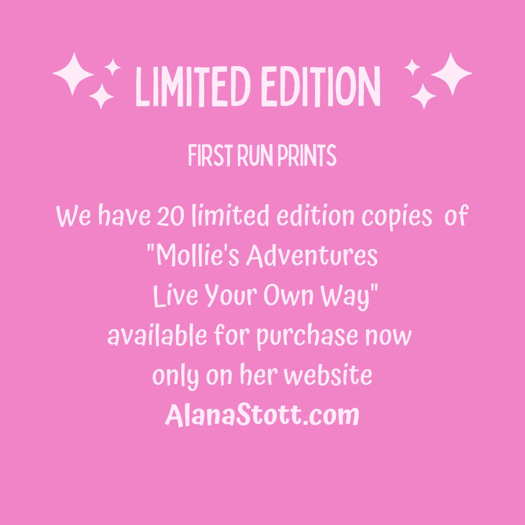 AlanaStott's tweet photo. 💗*LIMITED EDITION FIRST RUN PRINTS*💗

Mollies Adventures - Live Your Own Way 
Signed First Run prints. Only 20 available. 

Available on @alanastott website, link in bio! 

 #limitededition #adventures #molliesadventures #alanastott https://t.co/2vbtOuWsSk