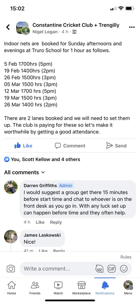 Old, current and new people all welcome. This will lead us up to the use of our new outdoor practice net and preseason friendlies.