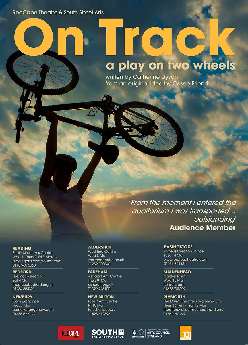This March we are going to be hitting the road with our latest show! 🚴🚴

#OnTrack is a funny &amp; touching new show about one woman &amp; her journey of discovery through the history of women’s cycling! 

Full list of dates &amp; Venues &amp; Links to tickets ⬇️⬇️

#theatre  #cyclinglife