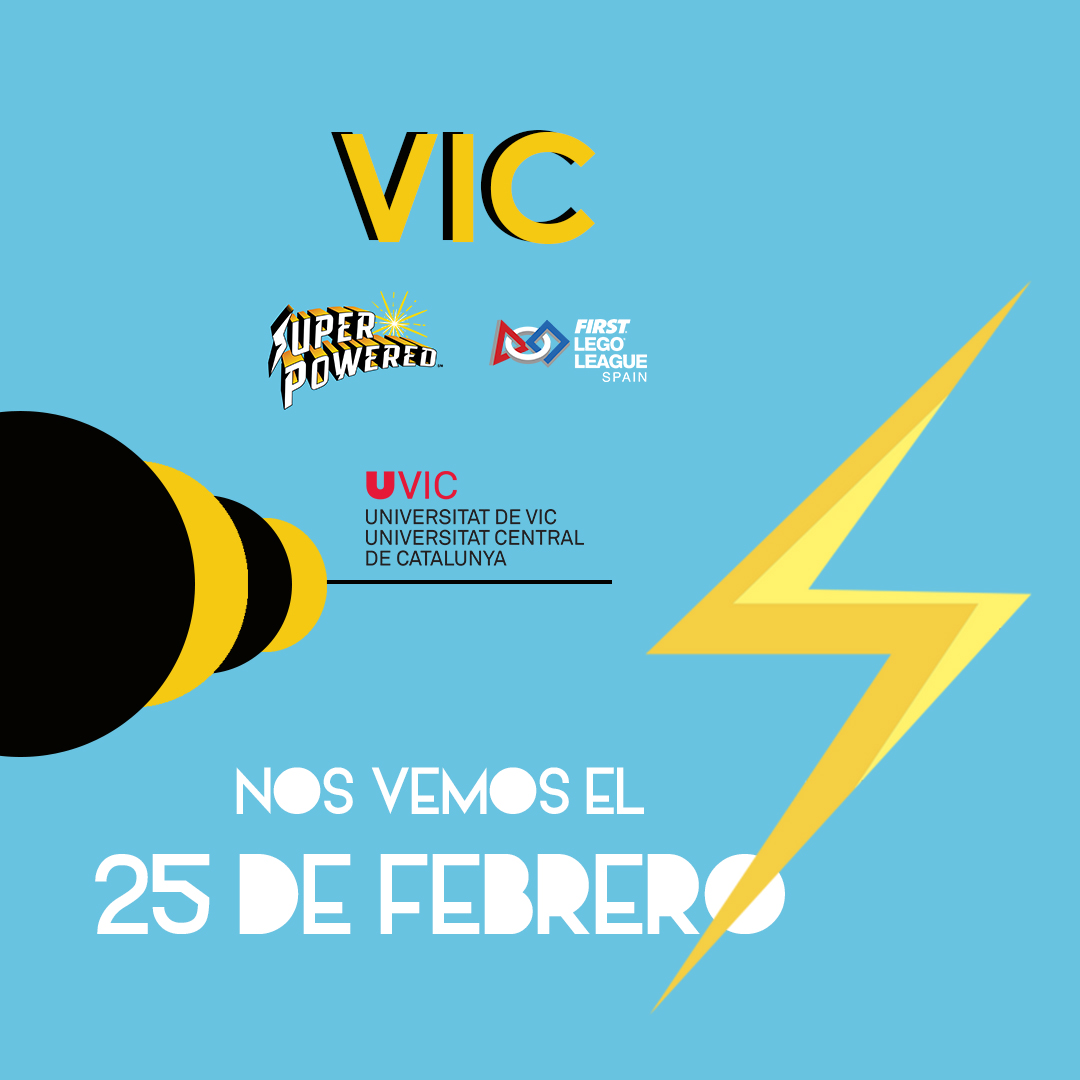 FLL_Spain's tweet photo. 👋🏽 Vic, nos vemos el 25 de febrero con nuestra socia local ➡️ @uvic_ucc .
👋🏽 Vic, ens veiem el 25 de febrer.
#FLL #FLLSpain #FirstLegoLeague #Superpowered #FirstEnergize #FLLVic https://t.co/nkOowF8x3L