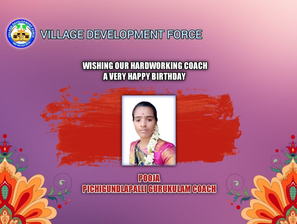 vdf2018's tweet photo. Wishing A Very Happy Birthday to our Hardworking coach of VDF GURUKULAM SCHOOLS.... 
Happy Birthday Pooja Coach 🎂
@vdf_gurukulam https://t.co/96ouhHvhcs