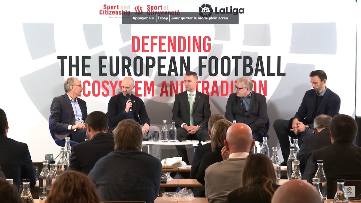 📢Panel 2 moderated by our President just start. Let's discuss about the importance of the current model for #football and why it's fundamental to protect it ! ✊ 

With <a href="/LaLiga/">LALIGA</a>