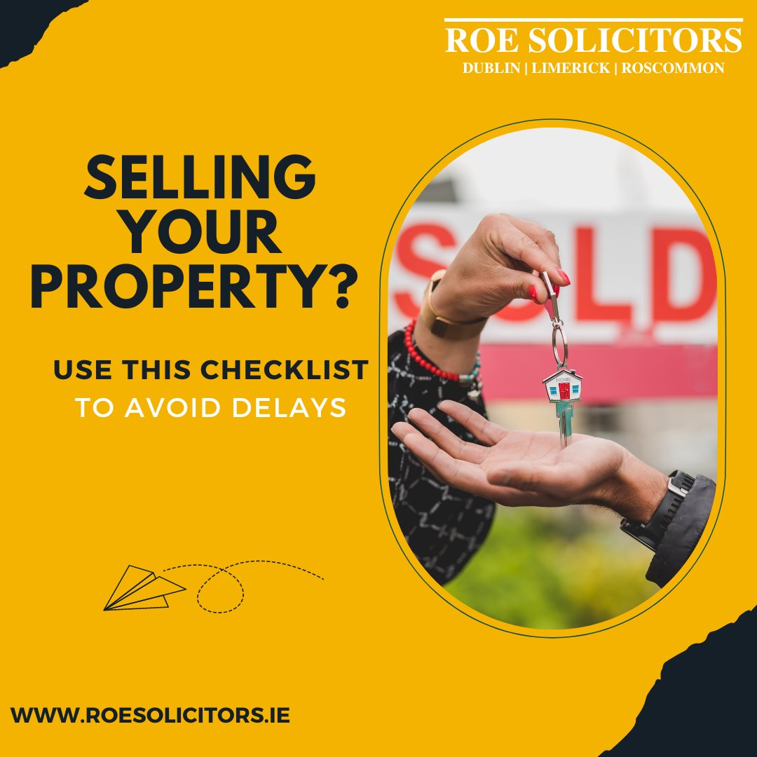 If you are thinking about selling your house or apartment in 2023, then there are certain things you can do to ensure that the sales process runs as smoothly as possible and the sale completes quickly.

roesolicitors.ie/selling-your-h…