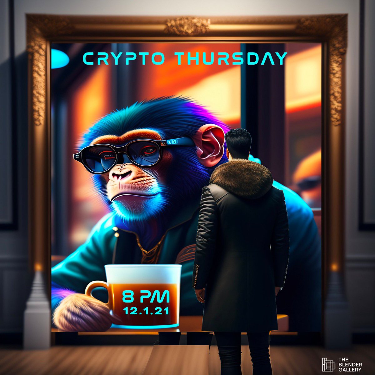 JABLABS_IO's tweet photo. Join us tonight @GalleryBlender for our first official crypto Thursday! All welcome for casual crypto convos! Free drinks. #cryptothursdays #crypto #blockchain #NFT #etherium https://t.co/hFEGPFnlLh